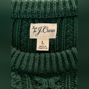 J Crew Sweater Green Large *Warm&